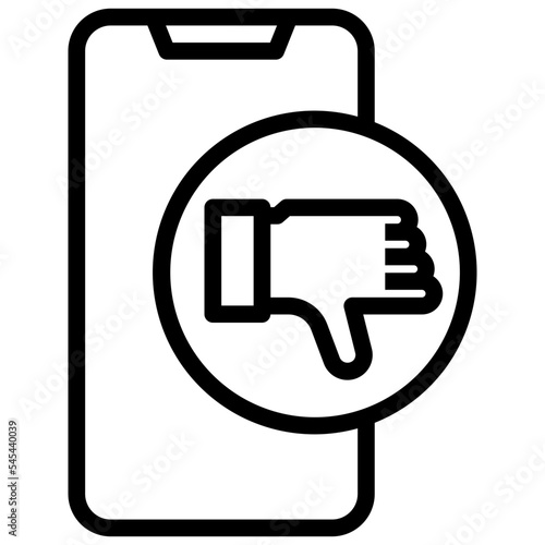 cyberbullying outline style icon