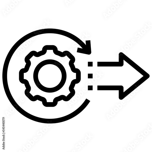 data output outline style icon