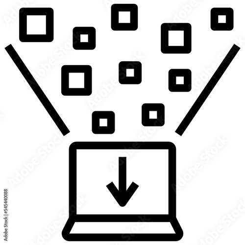 data outline style icon