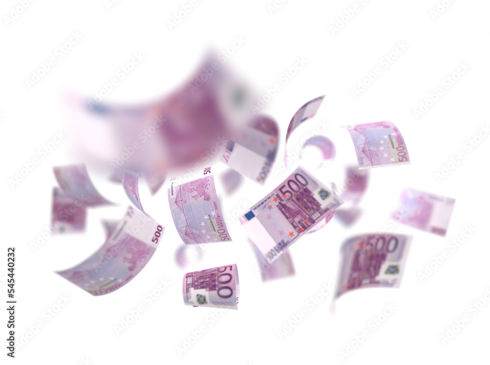 euro money falling as rain - obrazy, fototapety, plakaty 
