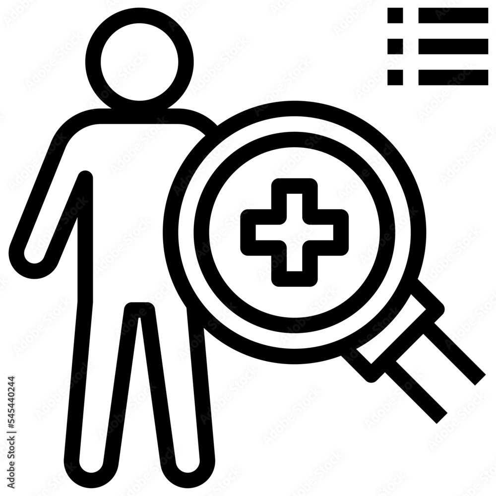 Obraz premium diagnosis outline style icon