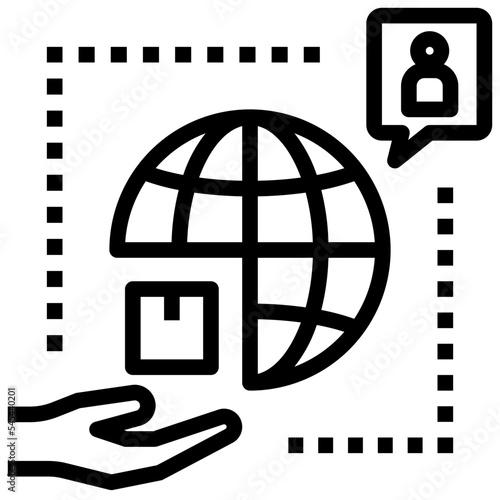 delivery outline style icon