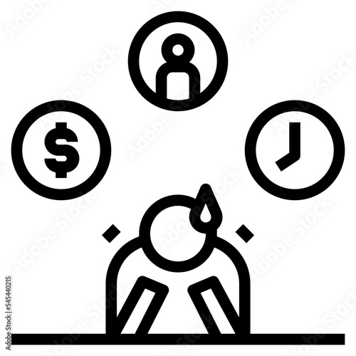 depress outline style icon