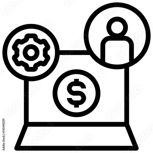 digital outline style icon