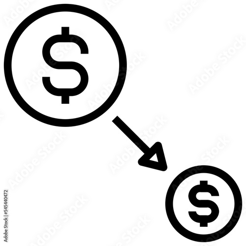 economic outline style icon