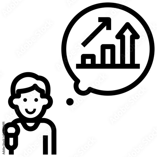 economist outline style icon