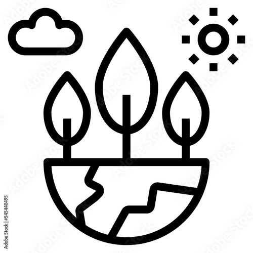 ecosystem outline style icon