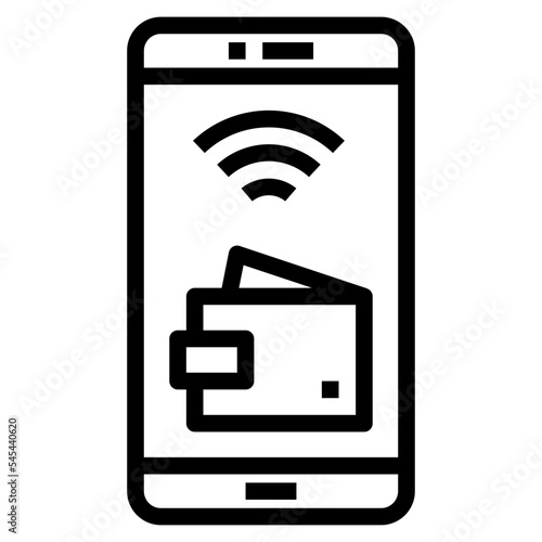 ewallet outline style icon