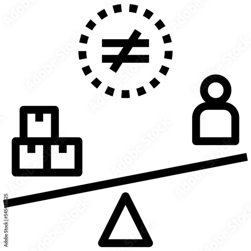 excess outline style icon