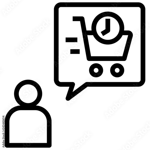 expectation outline style icon