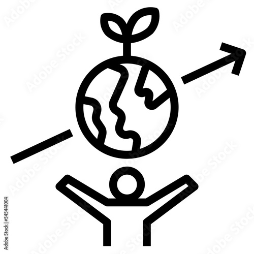 globalization outline style icon