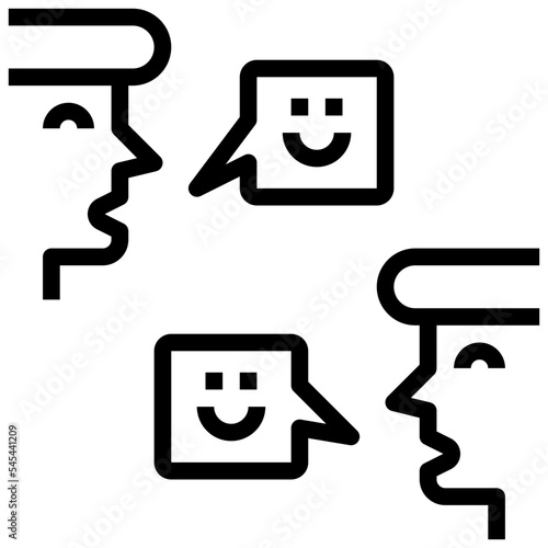human relation outline style icon