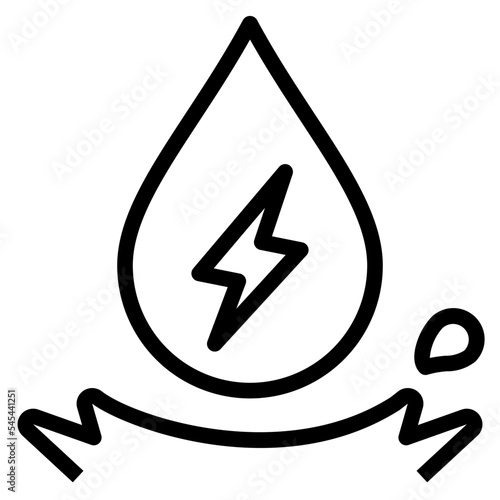 hydroelectric outline style icon