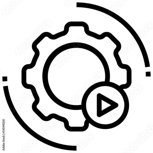 hyperautomation outline style icon
