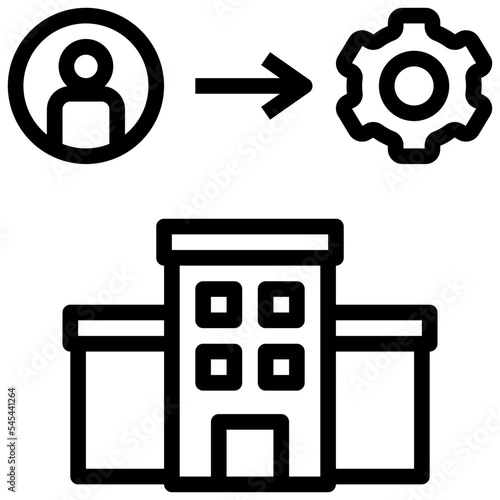 hyperautomation outline style icon