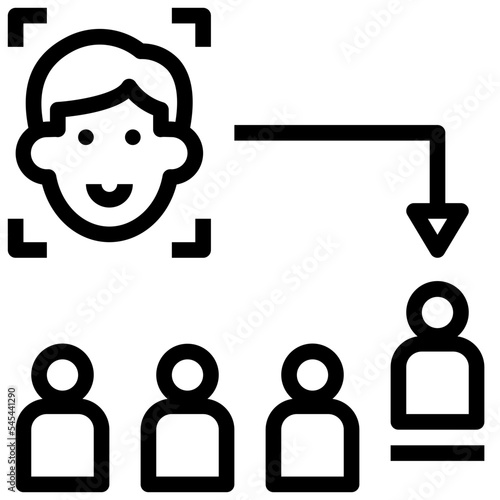 identify outline style icon