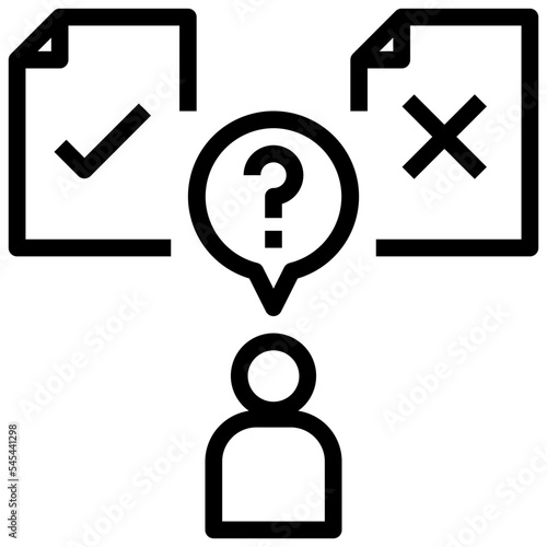 identity outline style icon