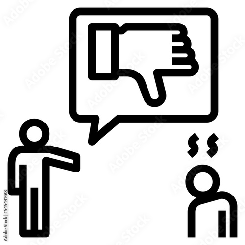 insult outline style icon