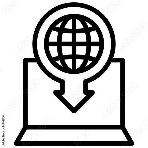 internet outline style icon