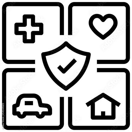 life insurance outline style icon