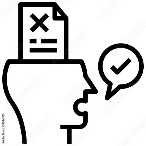 misinformation outline style icon