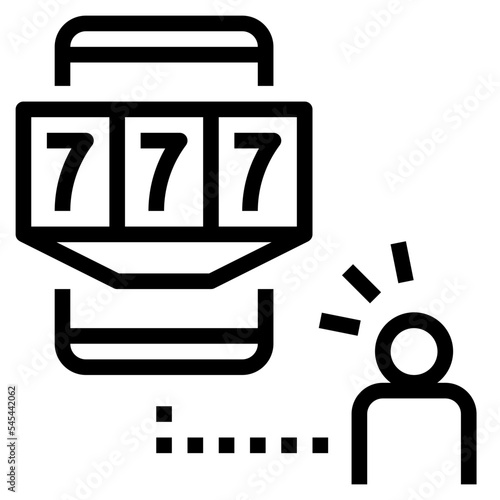 online gamble outline style icon