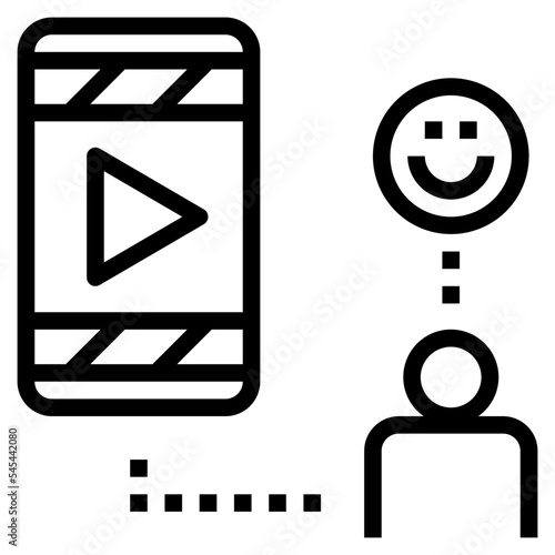online movie outline style icon