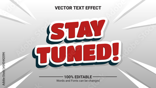 3d retro stay tuned text effect