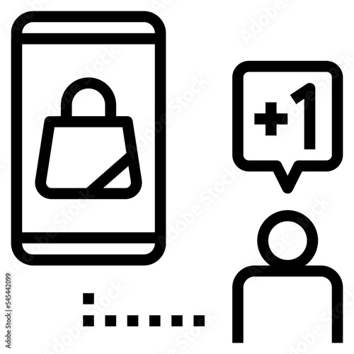 online shopping outline style icon