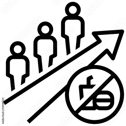 overpopulation outline style icon