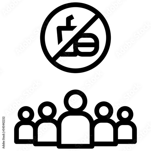 overpopulation outline style icon