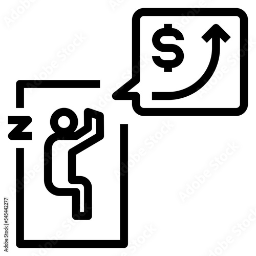 passive income outline style icon