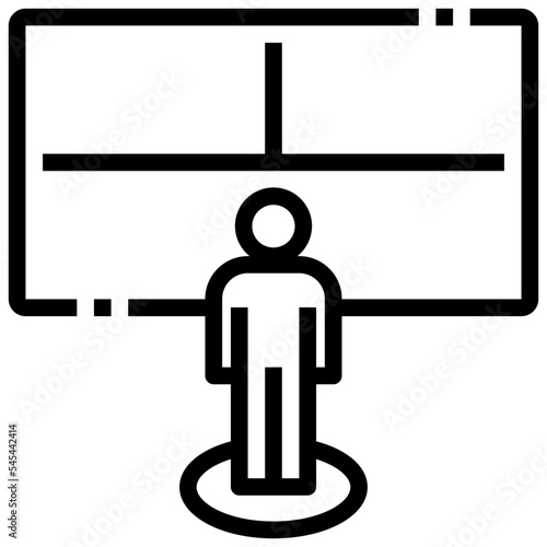 platform outline style icon