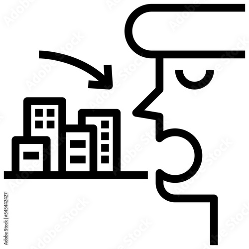 politician outline style icon