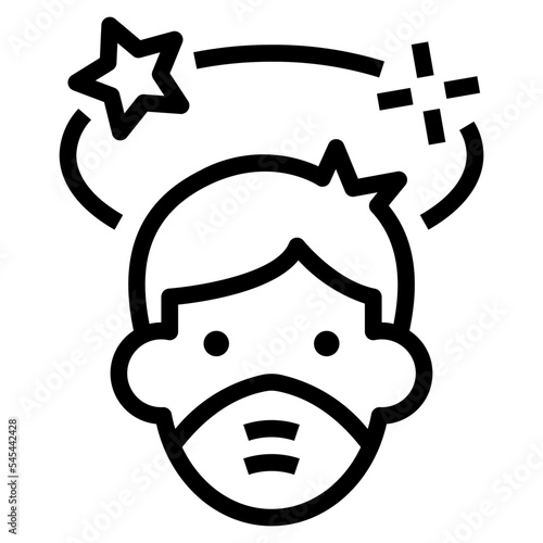 pollution outline style icon