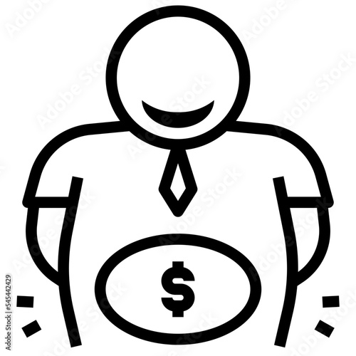 politician outline style icon