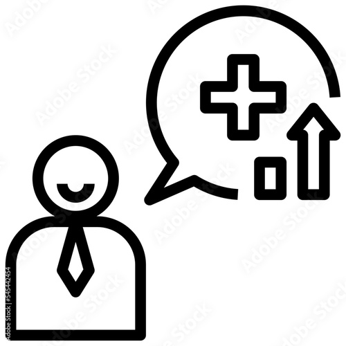 positive outline style icon