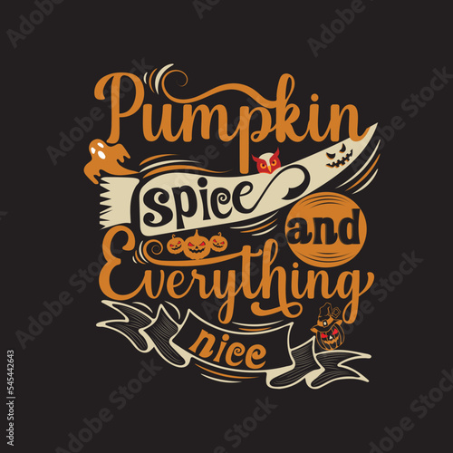 Happy Halloween t shirt design with Halloween elements or Hand drawn Halloween typography design