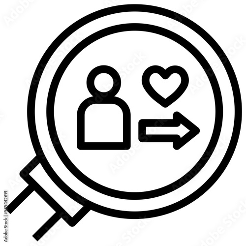 prognosis outline style icon