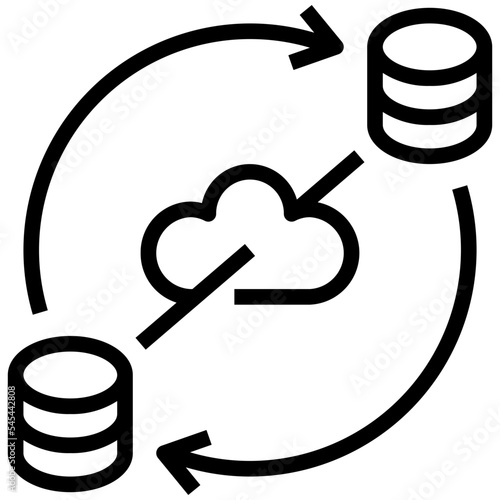 real time data outline style icon