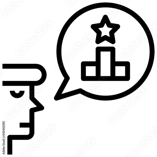 self motivation outline style icon