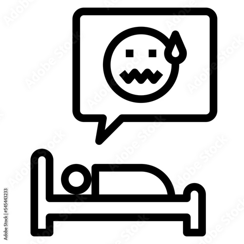 sleepless outline style icon