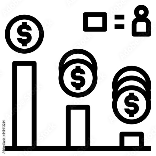 social inequality outline style icon