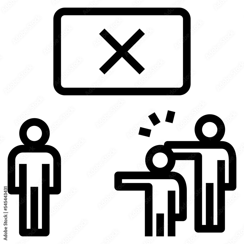 stop bullying outline style icon stop bullying outline style icon