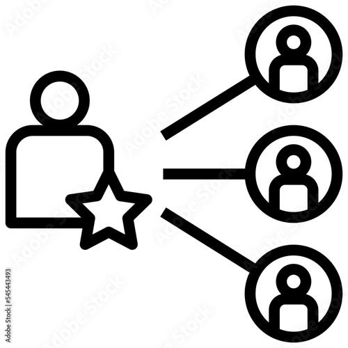 subscriber outline style icon
