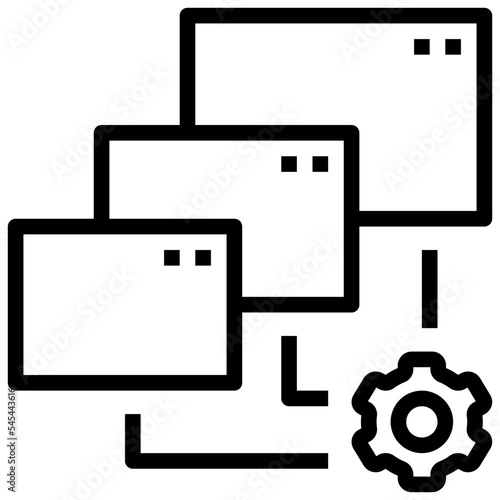 task automation outline style icon