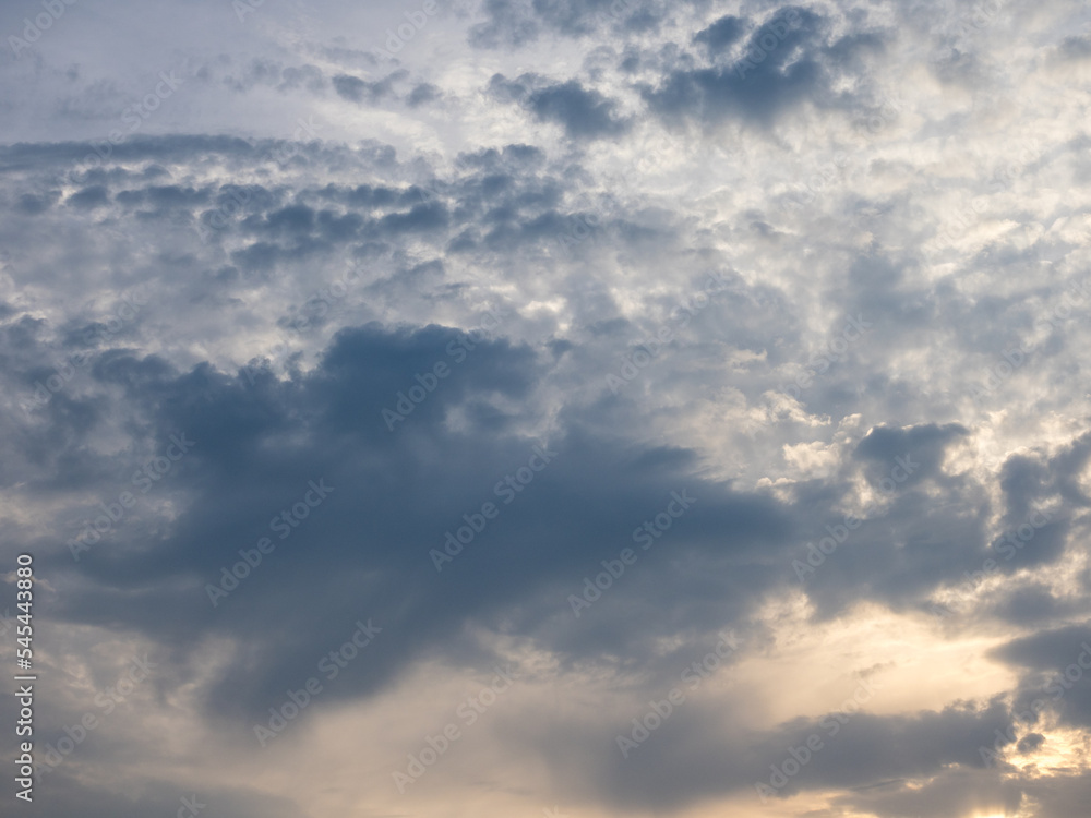 abstract sky background with cumulus clouds