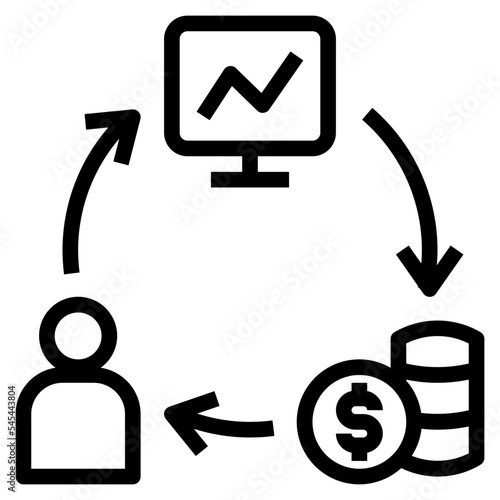 trader outline style icon