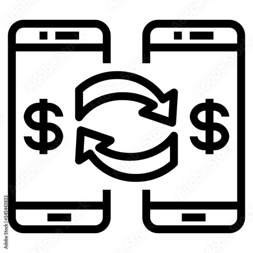 transfer outline style icon