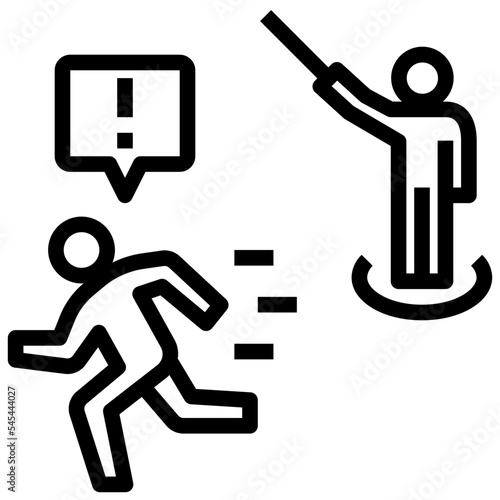 violation outline style icon